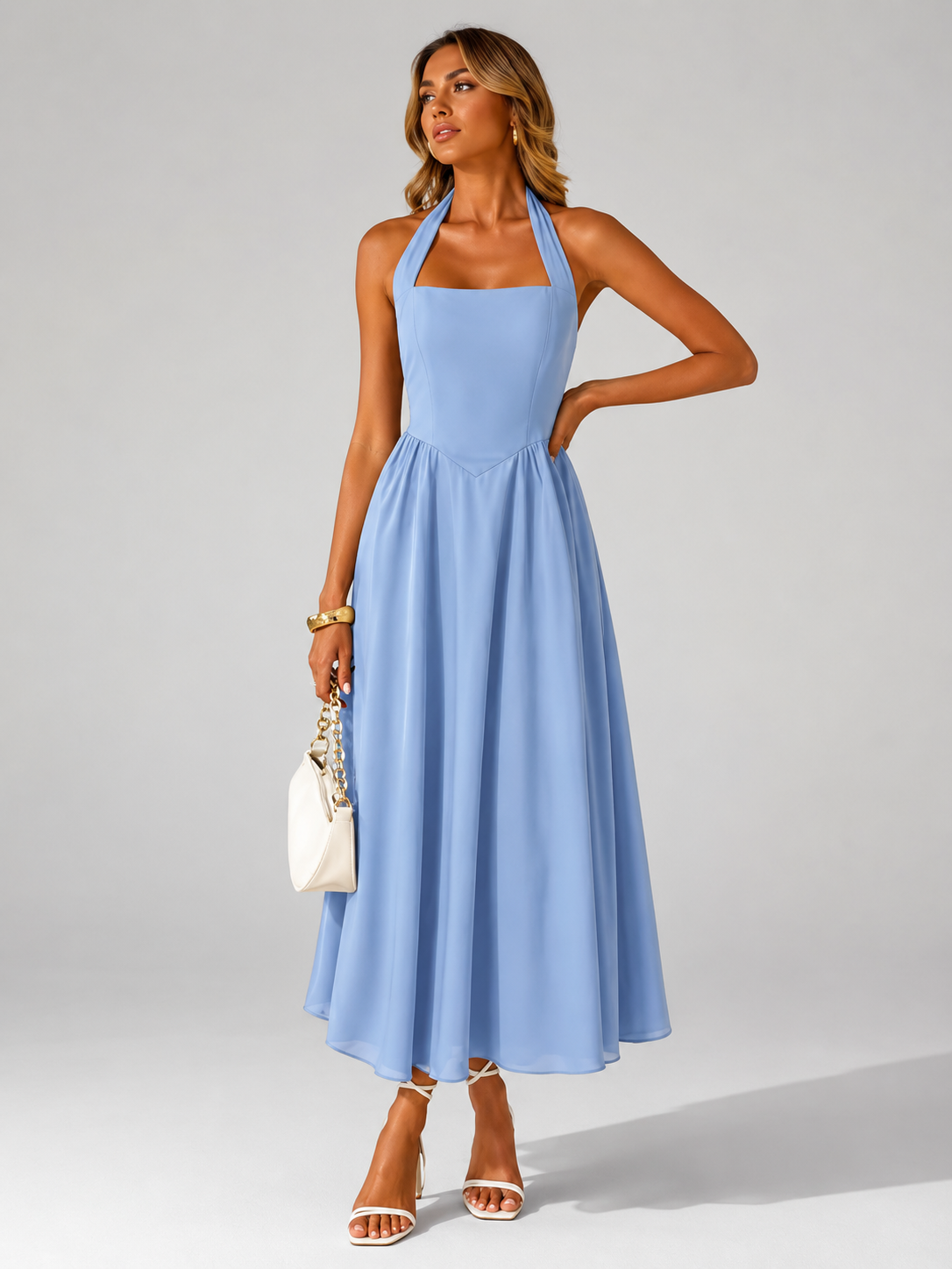 SJ Lavender Muse Halter Maxi Dress