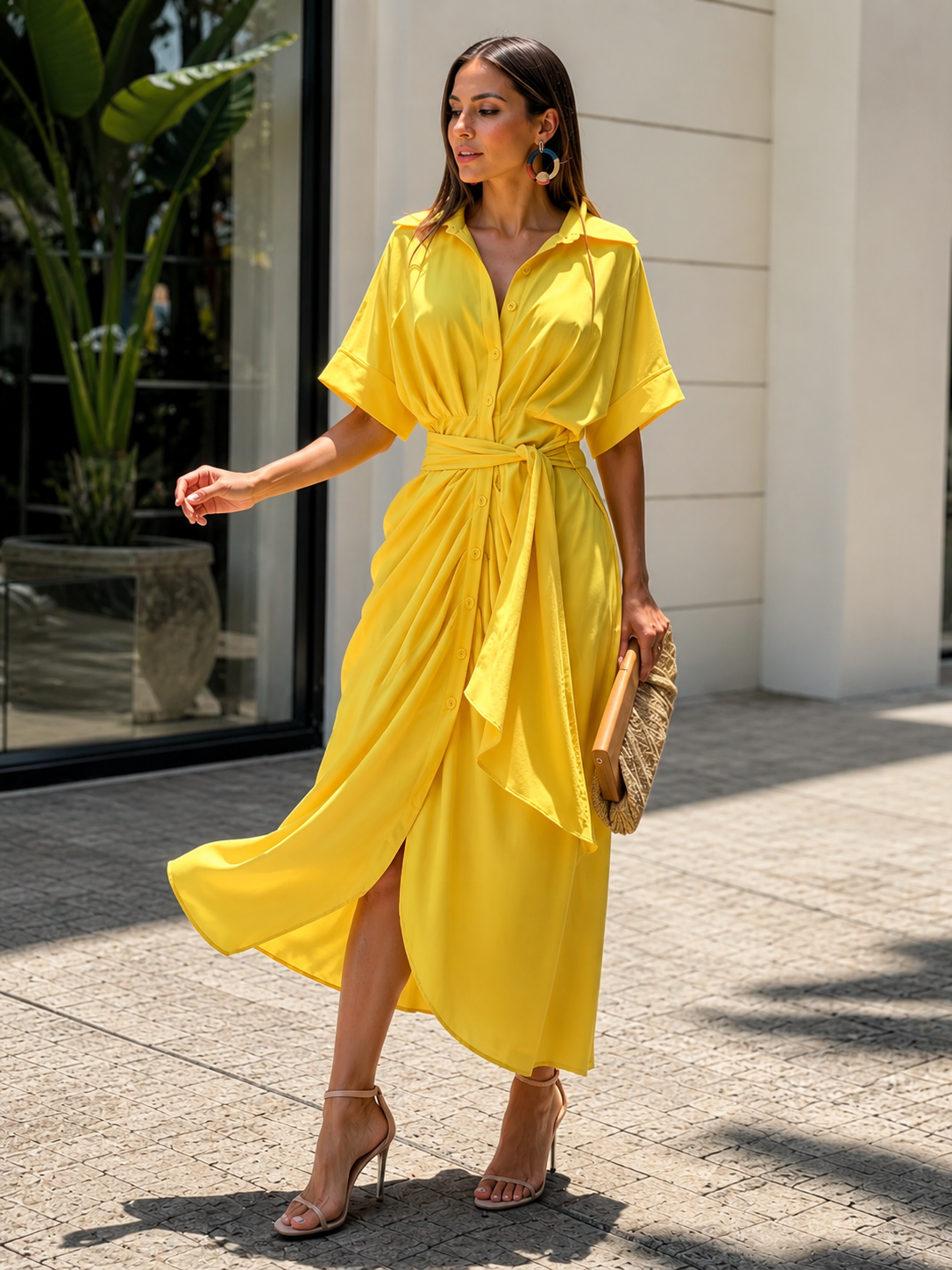 SJ Soleil Draped Maxi Dress