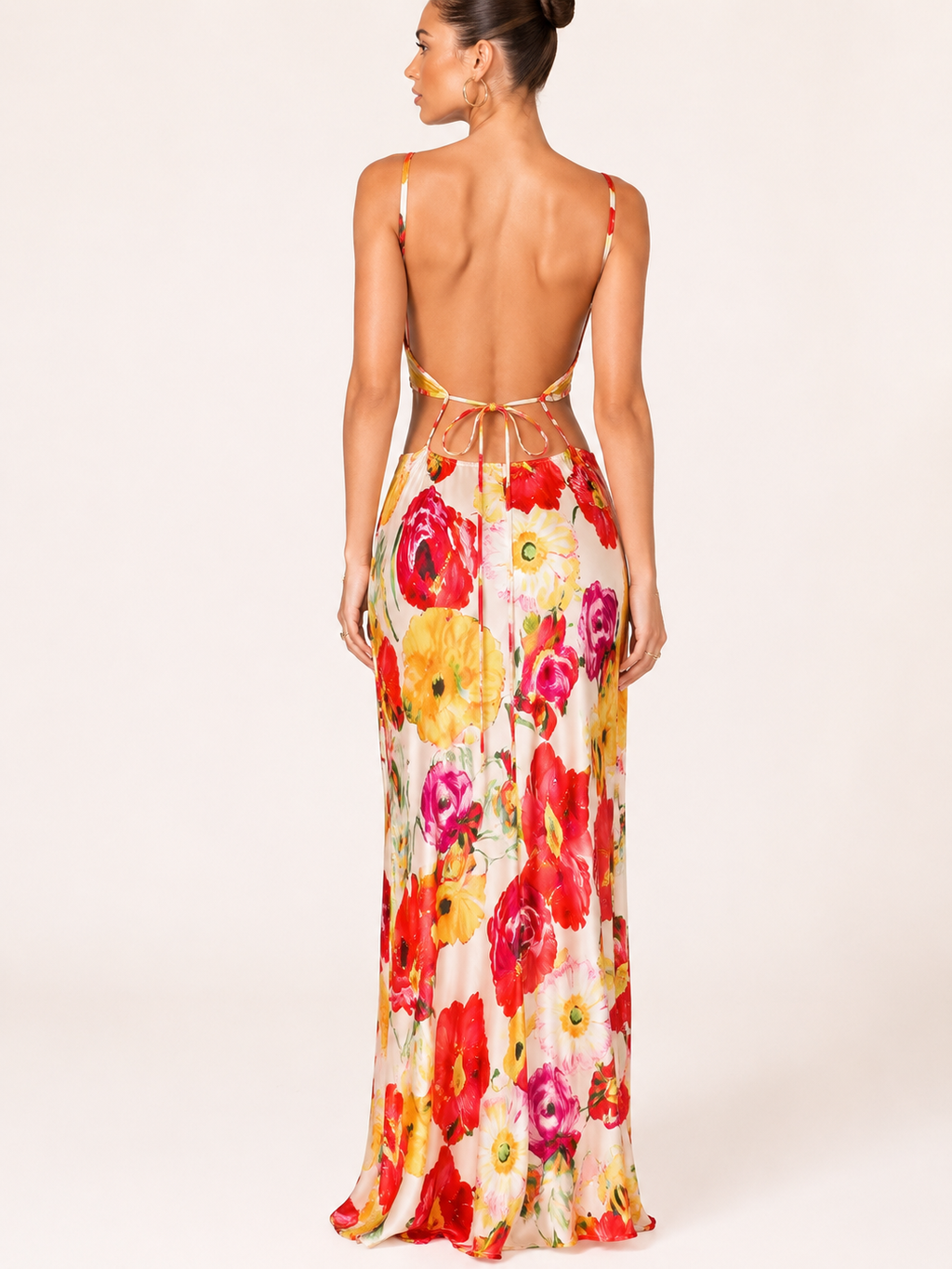 SJ Riviera Floral  Evening Luxe Maxi Dress