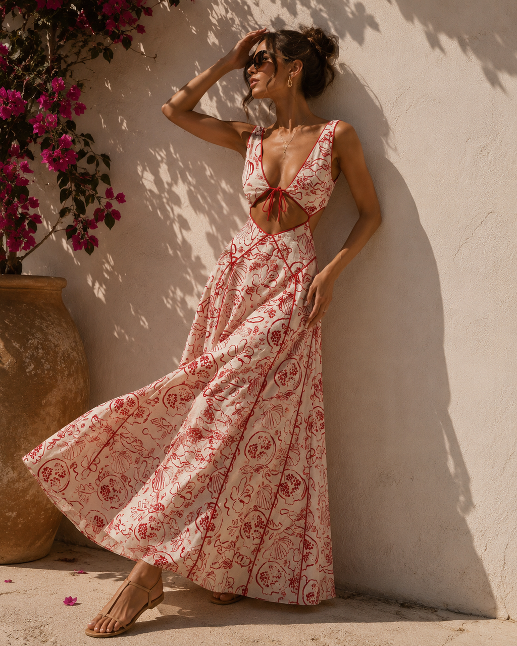 SJ Riviera Soleil Cutout Maxi Dress