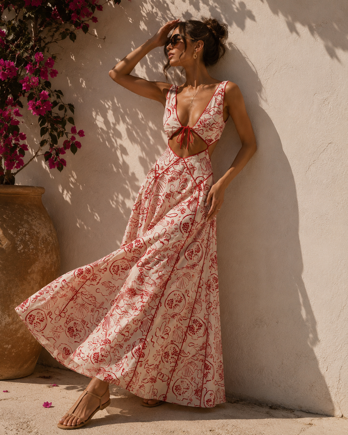 SJ Riviera Soleil Cutout Maxi Dress