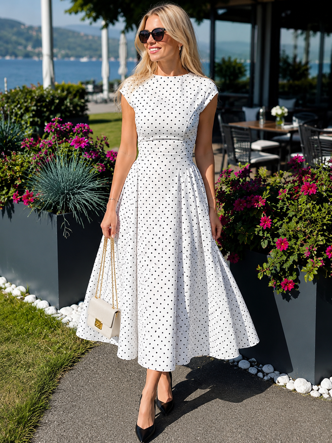 SJ Elodie Polka Luxe Dress