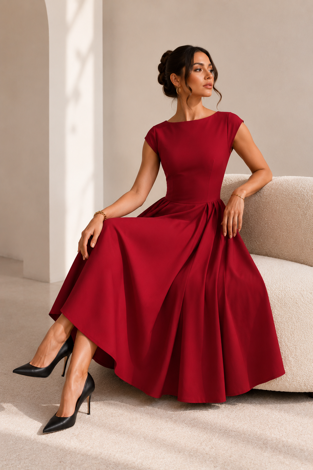 SJ Rosette Grace Midi Dress
