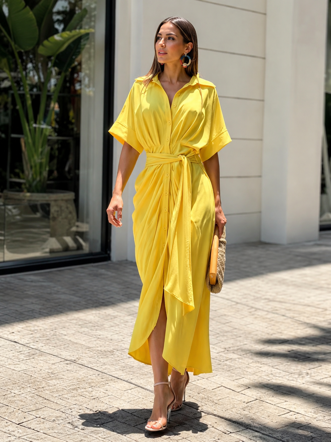 SJ Soleil Draped Maxi Dress