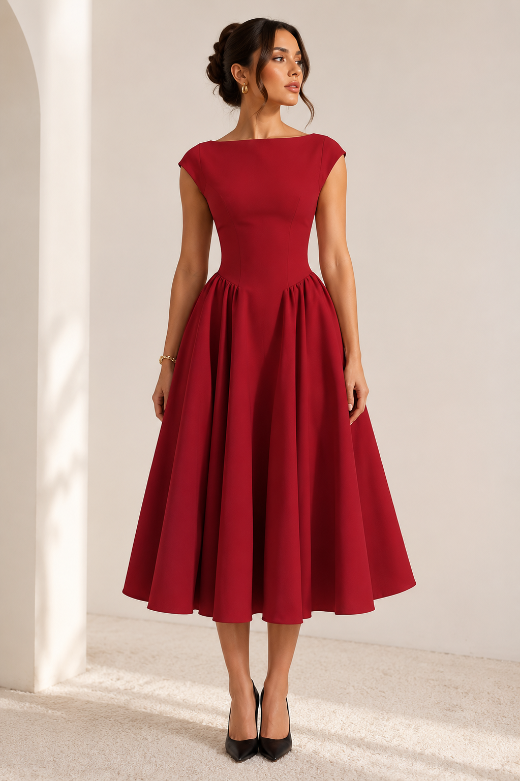 SJ Rosette Grace Midi Dress