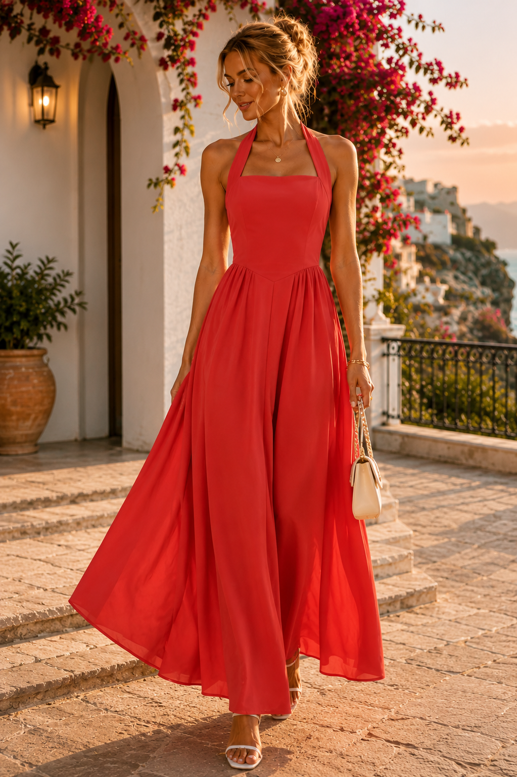 SJ Lavender Muse Halter Maxi Dress