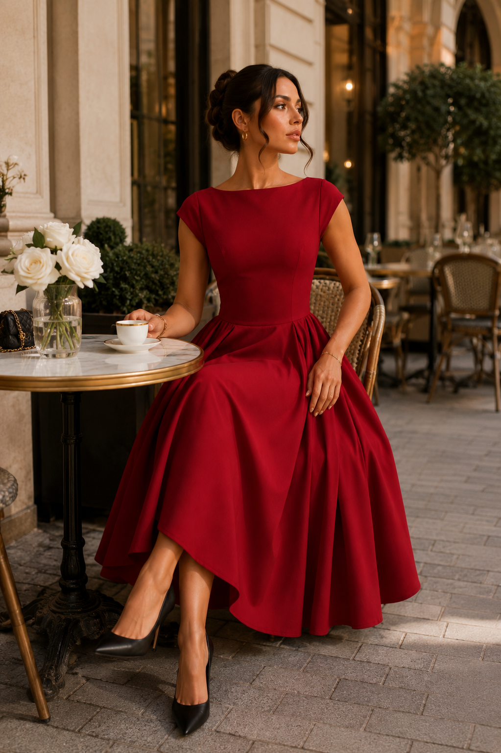 SJ Rosette Grace Midi Dress