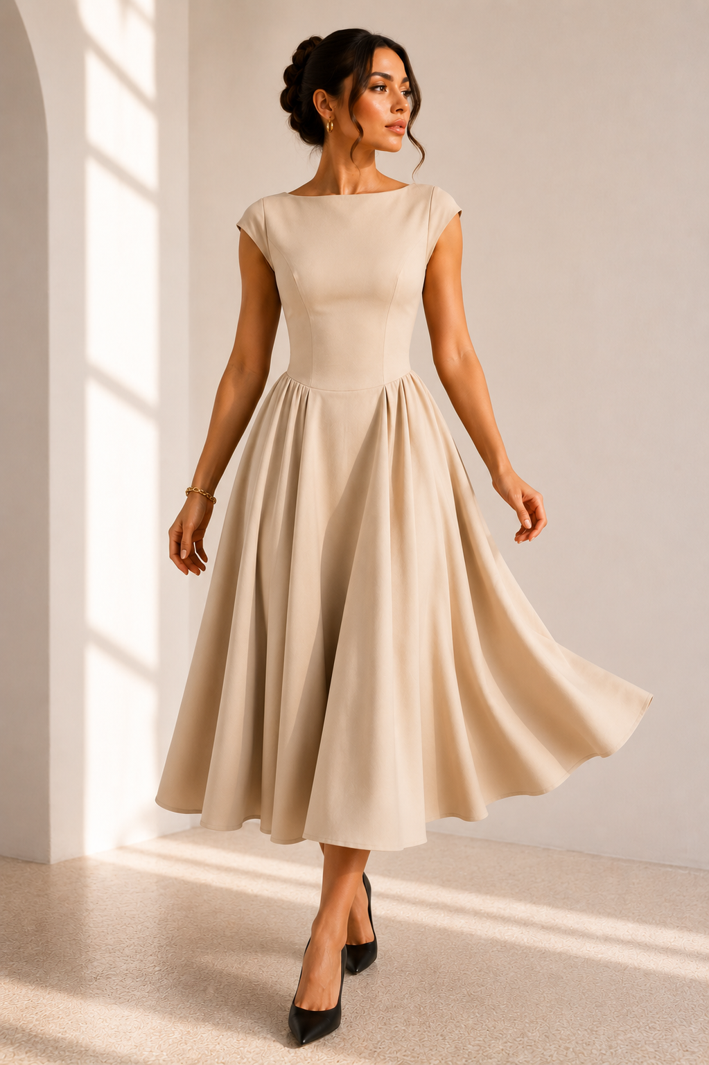 SJ Rosette Grace Midi Dress