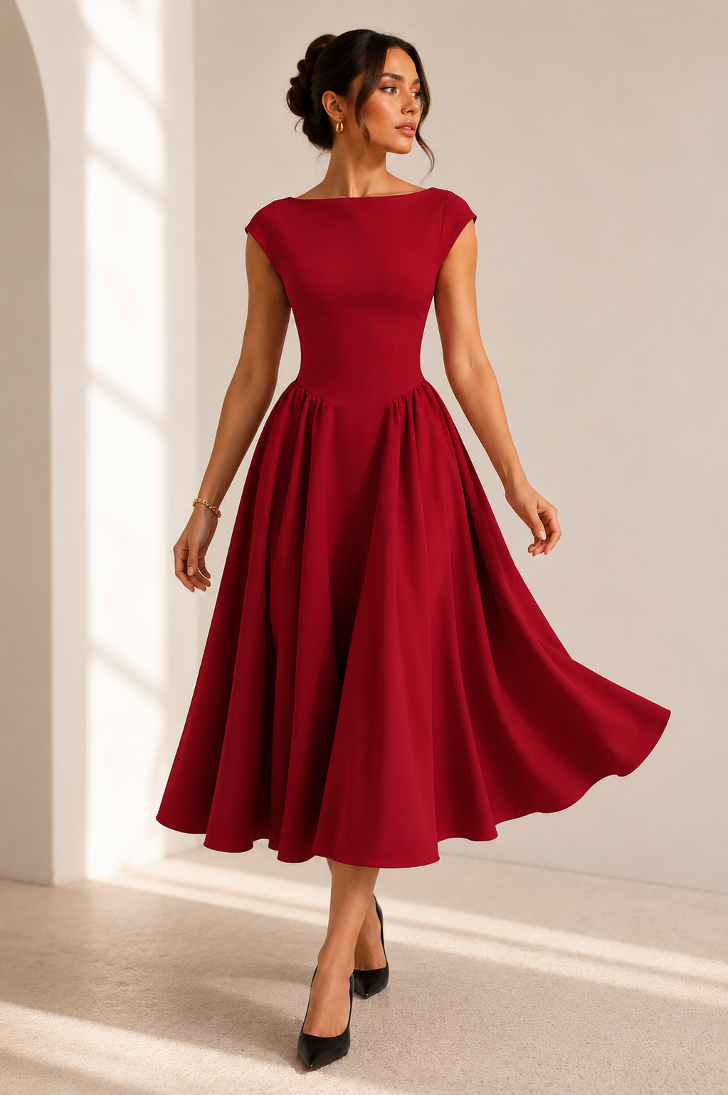SJ Rosette Grace Midi Dress