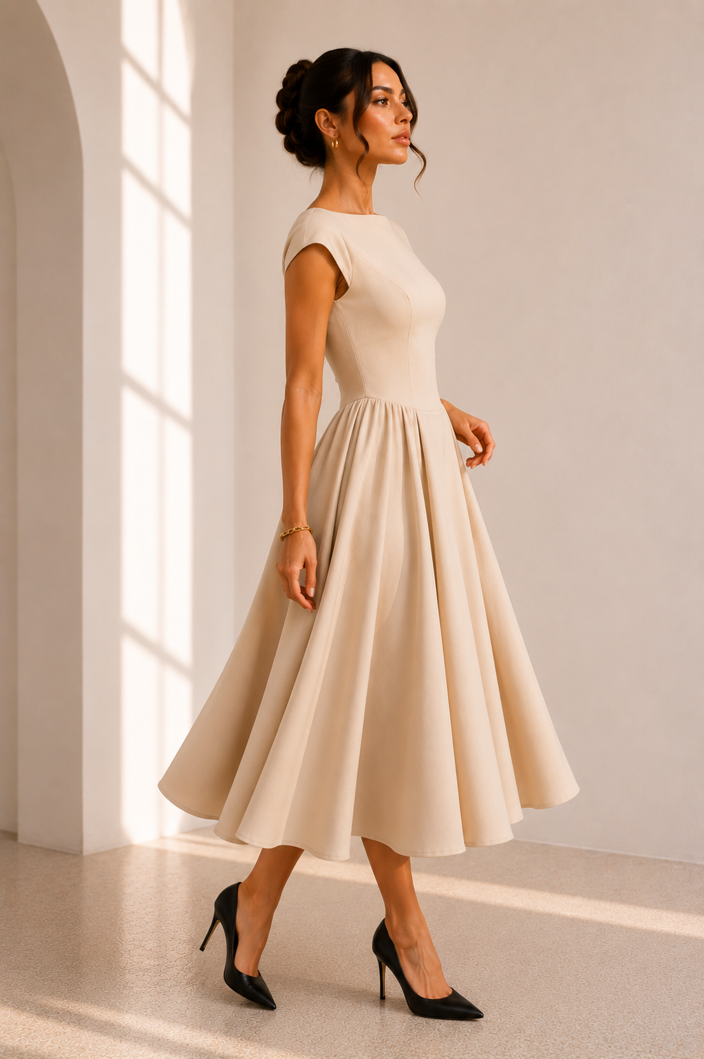 SJ Rosette Grace Midi Dress