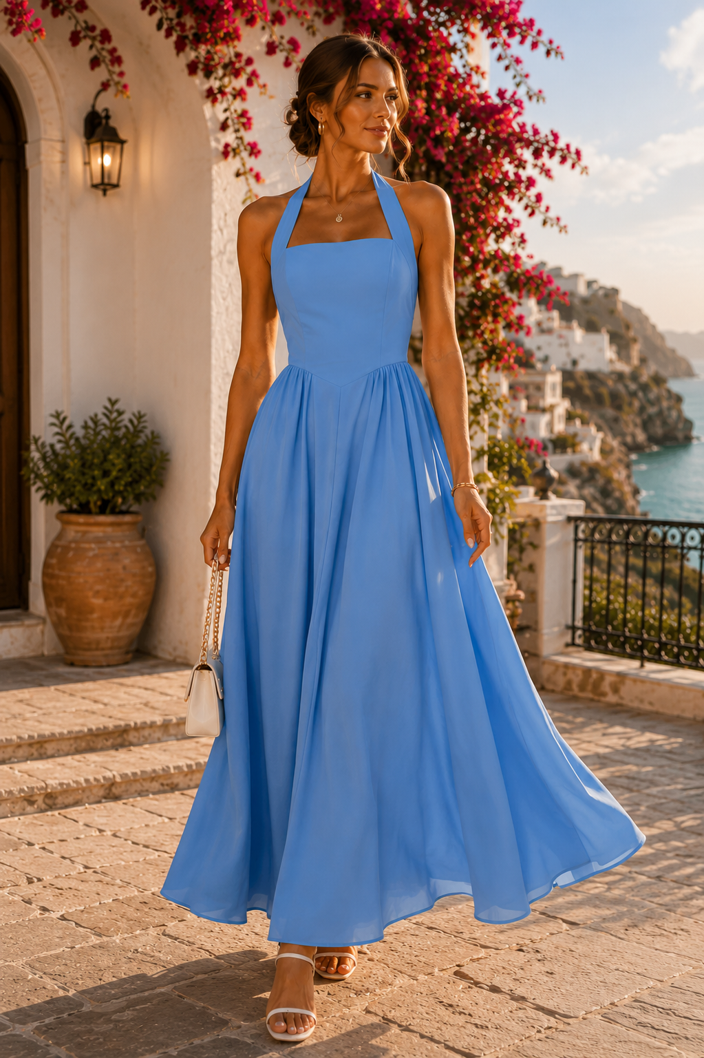 SJ Lavender Muse Halter Maxi Dress