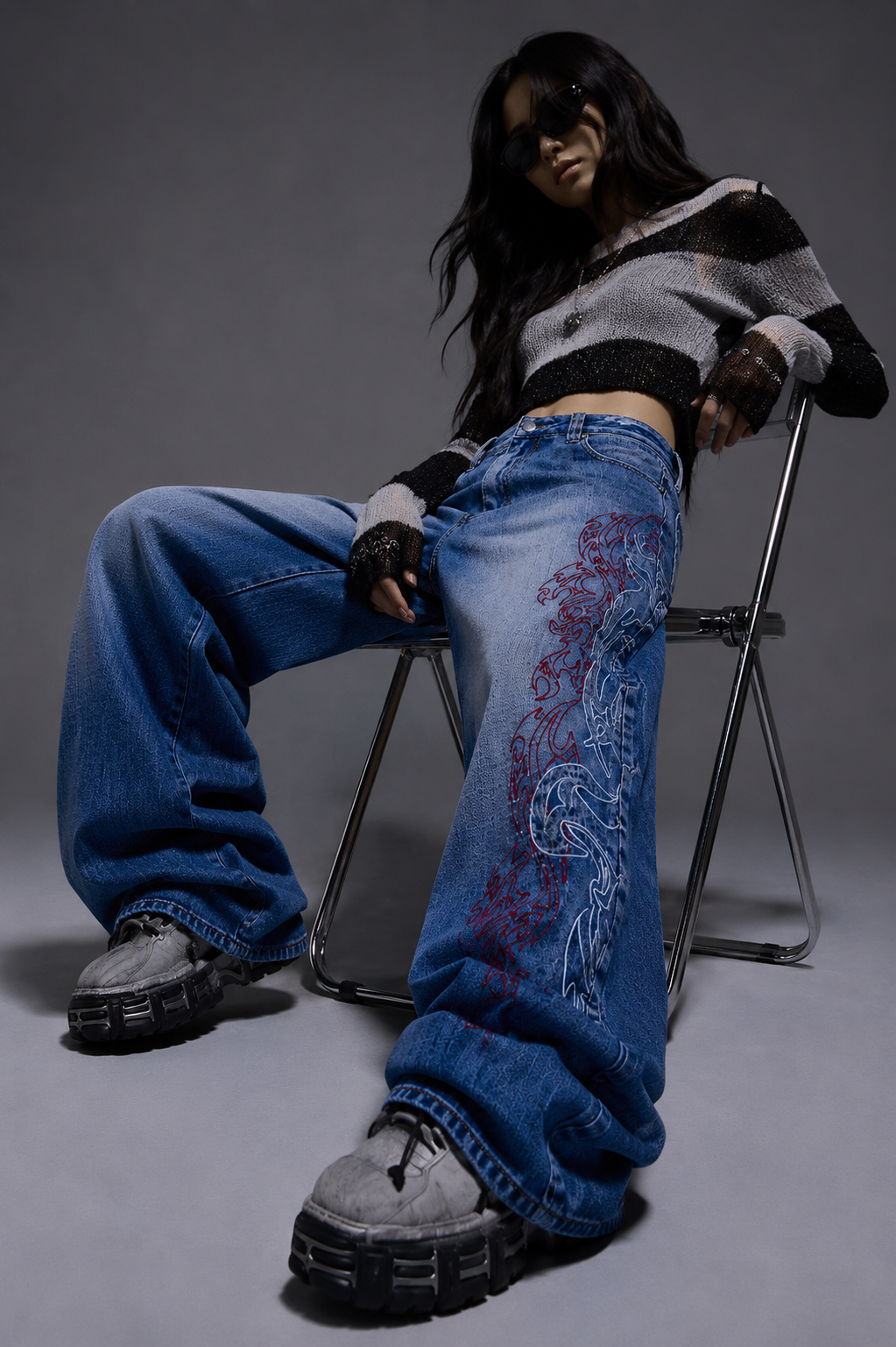 SJ Tribal Drift Baggy Jeans