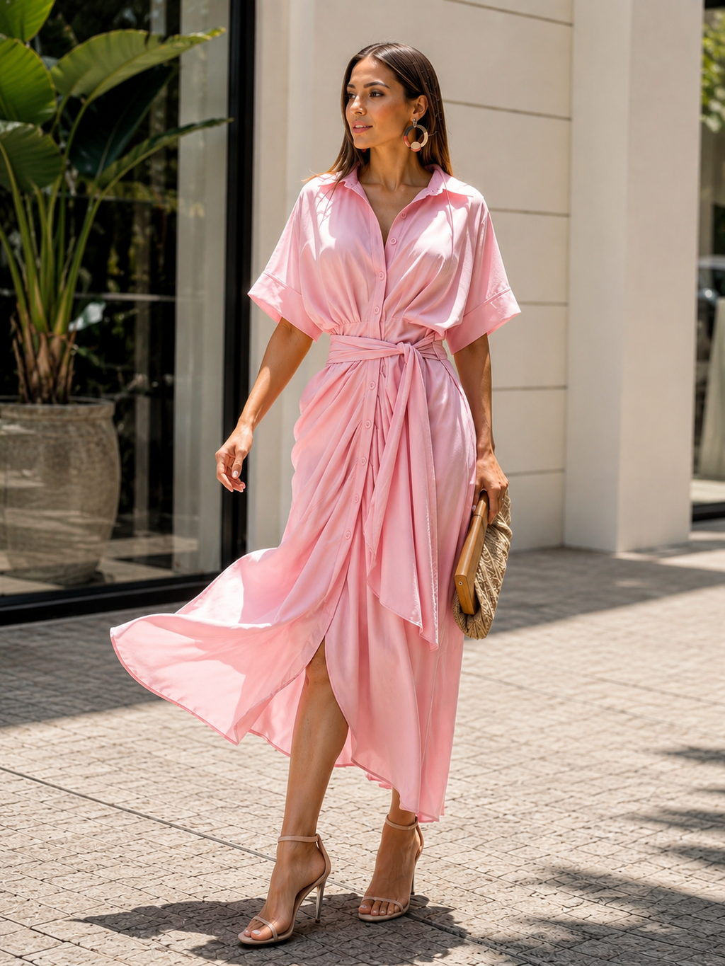 SJ Soleil Draped Maxi Dress