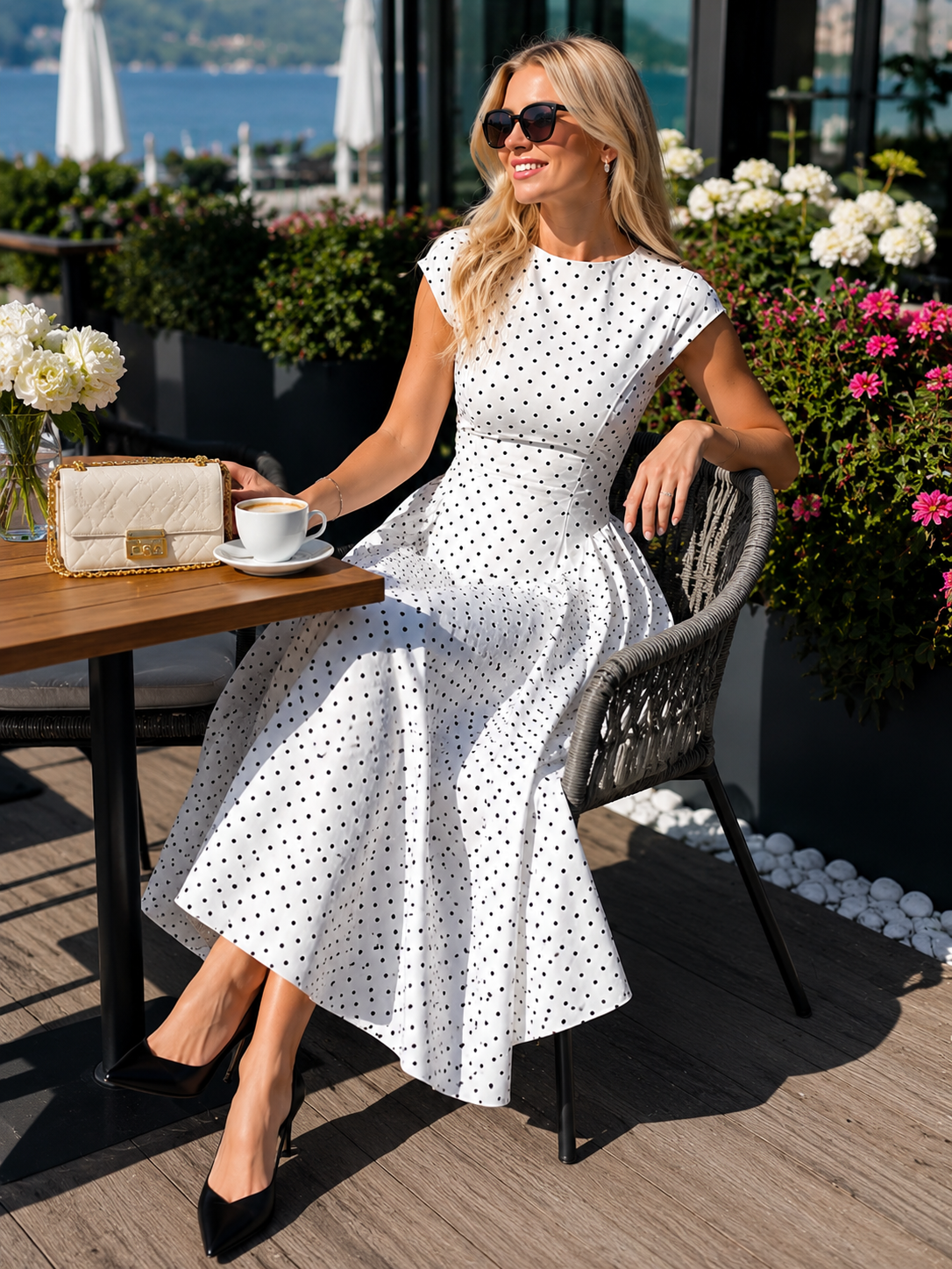 SJ Elodie Polka Luxe Dress