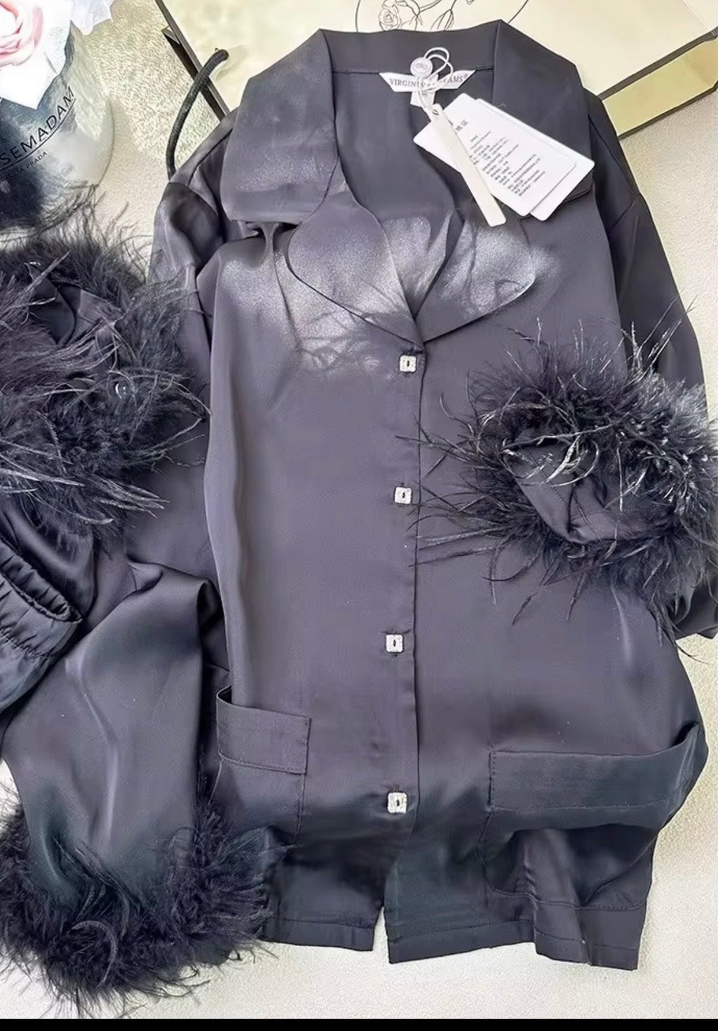 SJ Midnight Satin Lounge Set